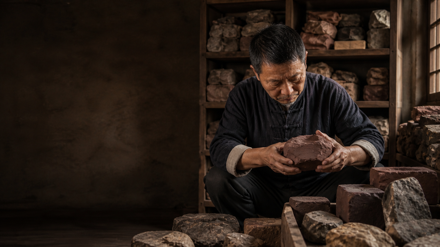 Clay preparation in the SongYing workshop